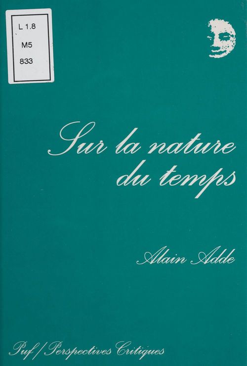 Couverture ebook de Sur la nature du temps, de Alain Adde