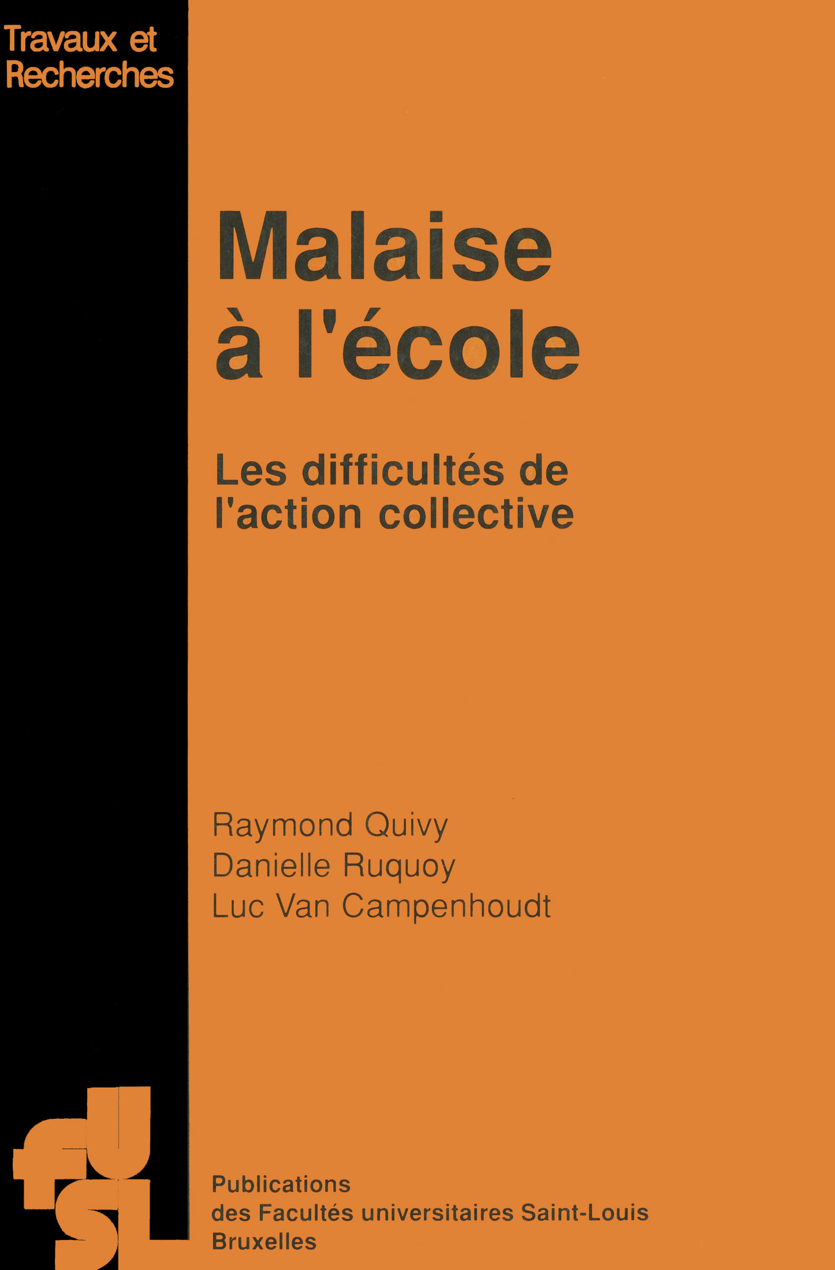 ebook cover of Malaise à l´école, by Raymond Quivy, Danielle Ruquoy, Luc Van Campenhoudt