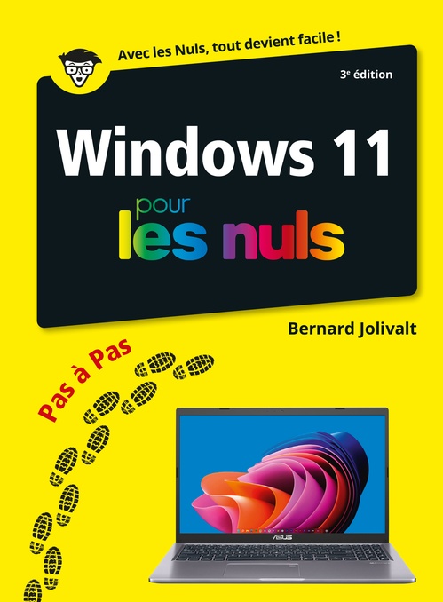 Couverture ebook de Windows 11 Pas a Pas Pour les Nuls - 3e édition, de Bernard Jolivalt