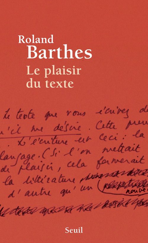 Couverture ebook de Le Plaisir du texte, de Barthes Roland