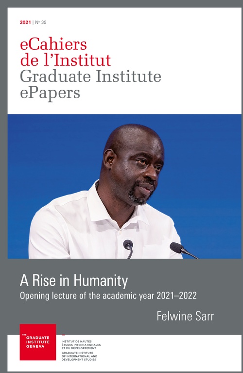 Couverture ebook de A Rise in Humanity, de Felwine Sarr