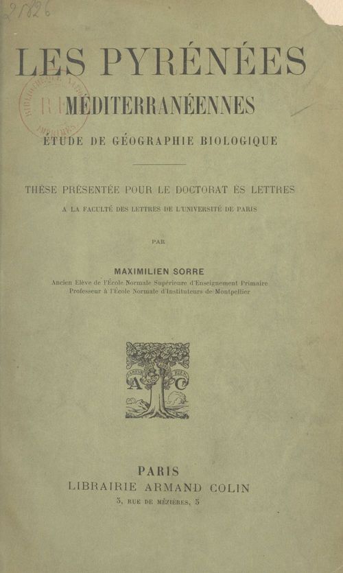 ebook cover of Les Pyrénées méditerranéennes, by Maximilien Sorre