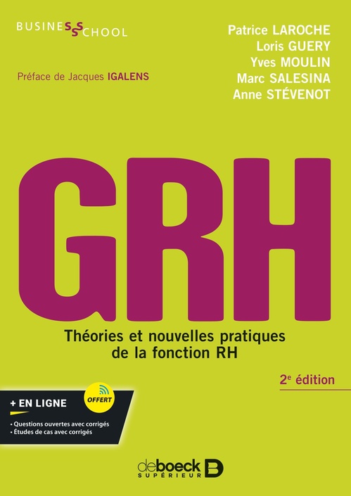 Couverture ebook de GRH, de Yves Moulin, Marc Salesina, Anne Stévenot, Loris Guery, Patrice Laroche