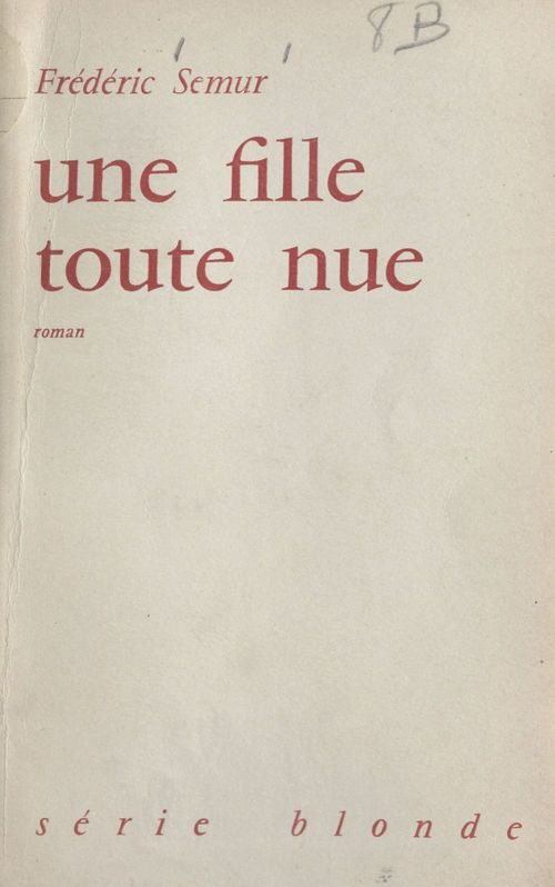 ebook cover of Une fille toute nue, by Frederic Semur