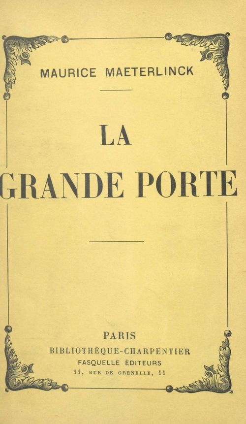 ebook cover of La grande porte, by Maurice Maeterlinck