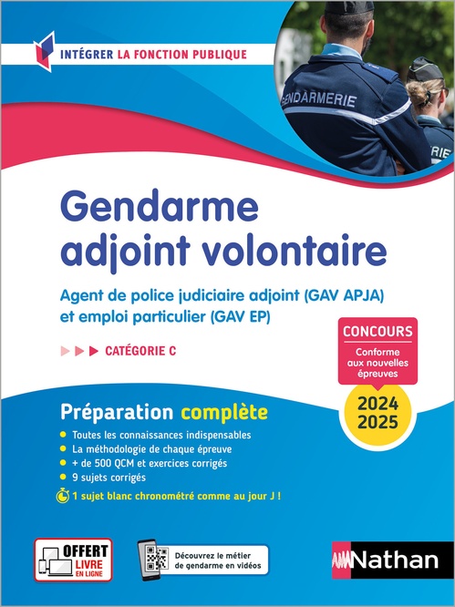 ebook cover of Gendarme adjoint volontaire - Tout en un - Intégrer la fonction publique - 2024/2025 - ePUB, by Pascal Joly, Morad Mekbel, Elisabeth Simonin