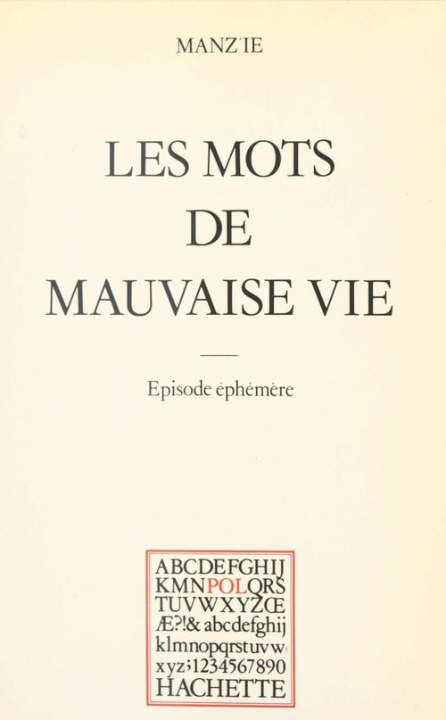 ebook cover of Les mots de mauvaise vie, by Manz''Ie
