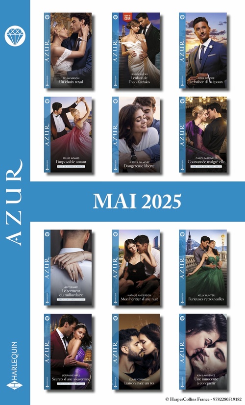 ebook cover of Pack mensuel Azur - 11 romans + 1 titre gratuit (Mai 2025), by Collectif