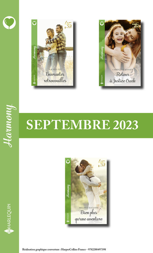 ebook cover of Pack mensuel Harmony - 3 romans (Septembre 2023), by Christine Rimmer, Melissa Mcclone, Rachel Lee