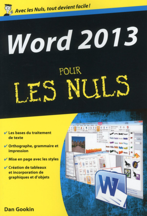 Couverture ebook de Word 2013 poche Pour les Nuls, de Dan Gookin