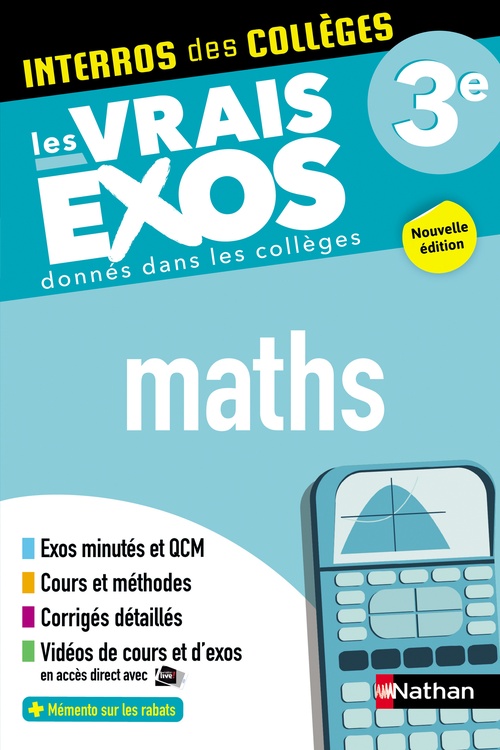 ebook cover of Interros des Collèges Maths 3e, by Axelle Bezard-Falgas, Lucie-Anne Billy