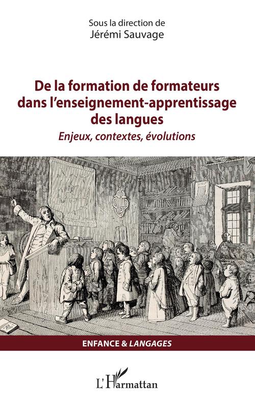 Couverture ebook de De la formation de formateurs dans l'enseignement-apprentissage des langues, de Jeremi Sauvage