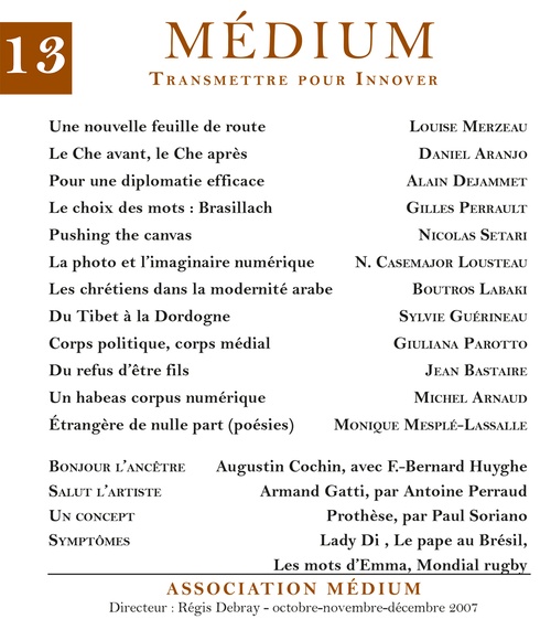 ebook cover of Médium n°13, octobre-décembre 2007, by Collectif