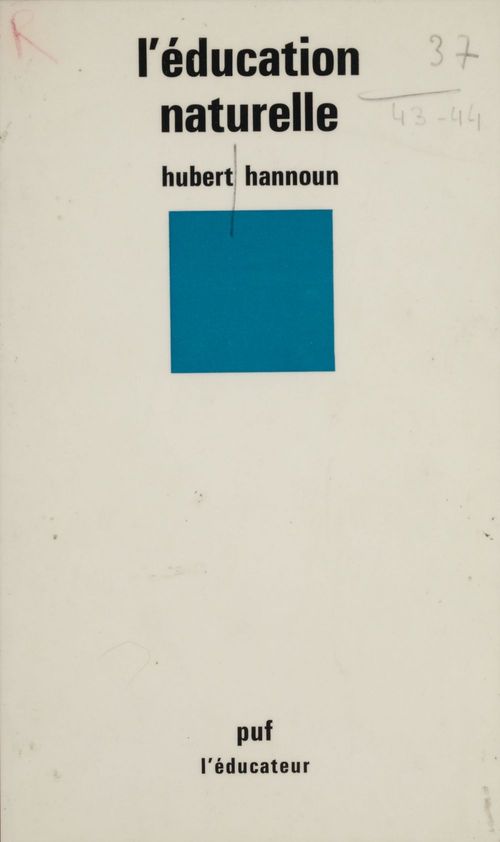 ebook cover of L'Éducation naturelle, by Hubert Hannoun