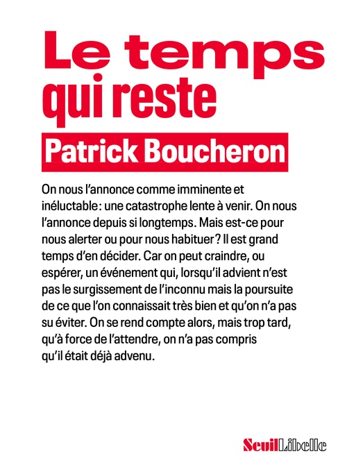 Couverture ebook de Le Temps qui reste, de Patrick Boucheron