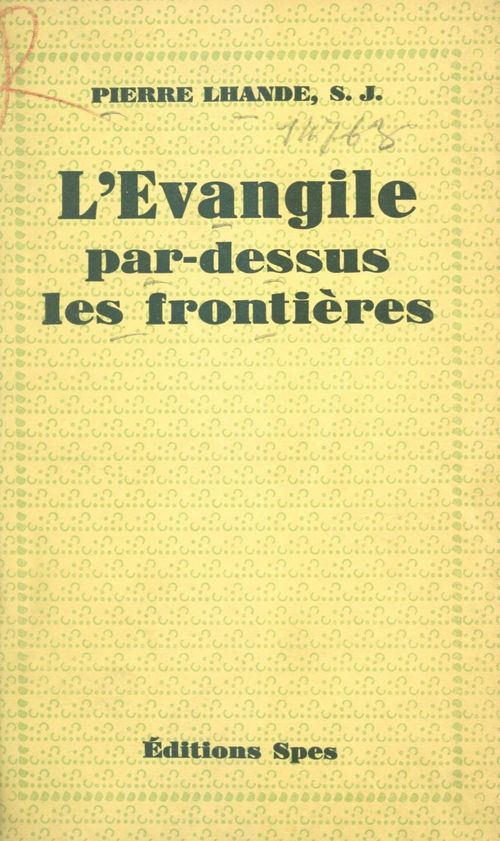 ebook cover of L'Évangile par-dessus les frontières, by Pierre Lhande