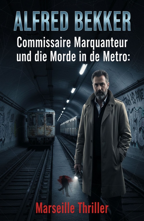 Couverture ebook de Le commissaire Marquanteur et les meurtres dans le métro : thriller marseillais, de Alfred Bekker