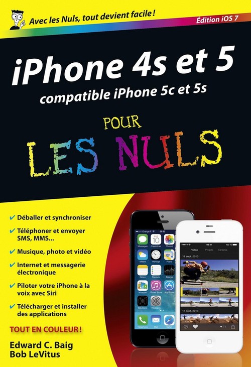 ebook cover of IPhone 4S et 5 poche pour les nuls éd IOS 7, by Edward C. Baig