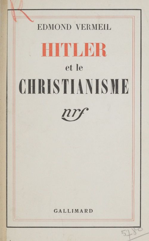 Couverture ebook de Hitler et le christianisme, de Edmond Vermeil
