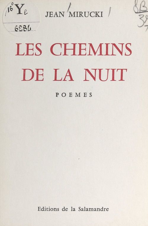 ebook cover of Les chemins de la nuit, by Jean Mirucki