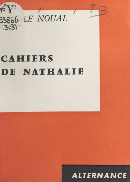 ebook cover of Cahiers de Nathalie, by Nicole Noual