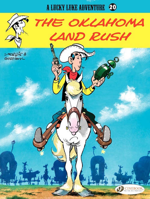 ebook cover of Lucky Luke - Volume 20 - The Oklahoma Land Rush, by René Goscinny, Morris