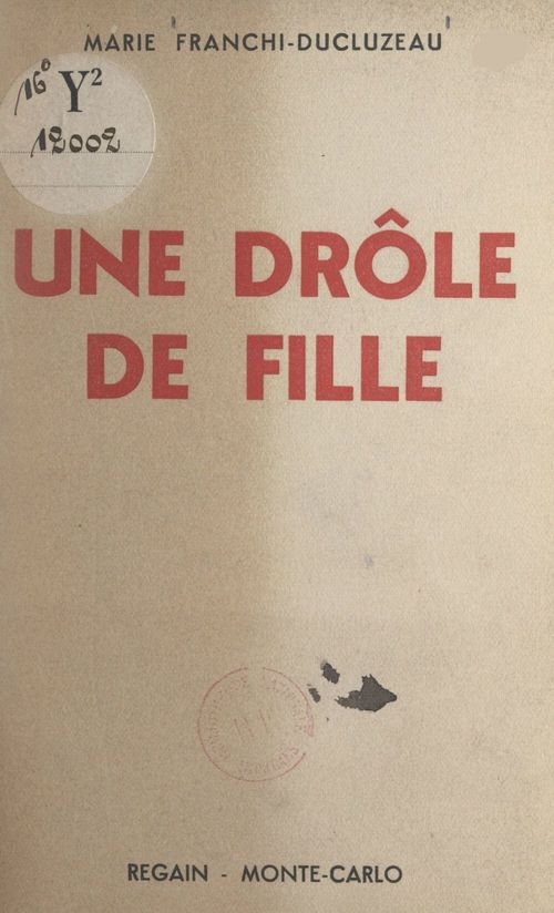 ebook cover of Une drôle de fille, by Marie Franchi-Ducluzeau