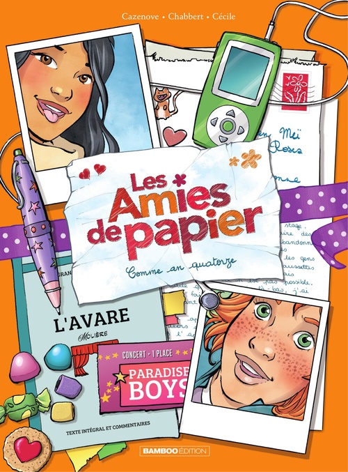 Couverture ebook de Les amies de papier - Tome 4, de Christophe Cazenove, Cécile, Ingrid Chabbert