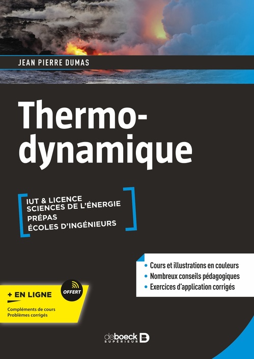 Couverture ebook de Thermodynamique, de Jean-Pierre Dumas