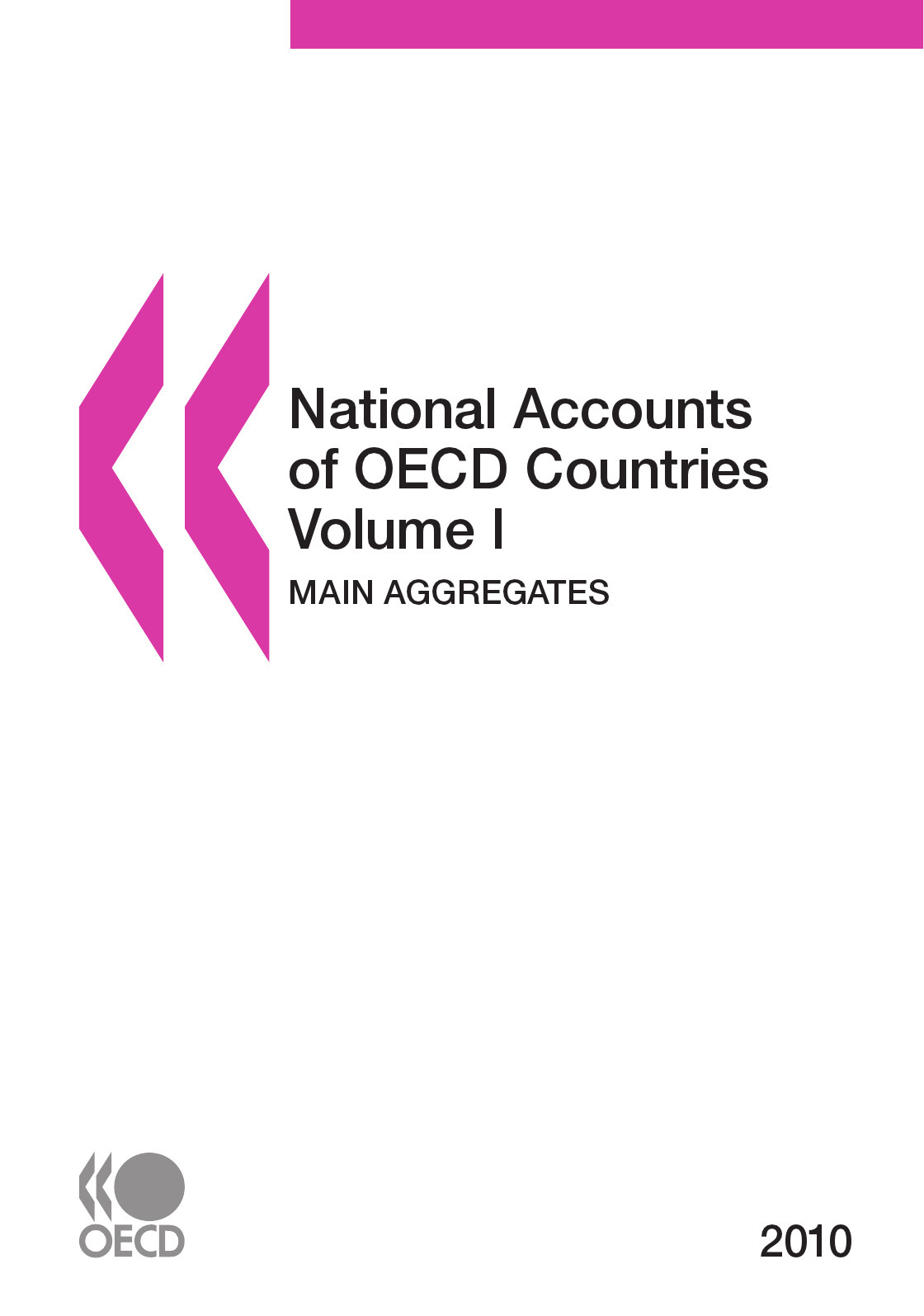 ebook cover of National Accounts of OECD Countries 2010 , Volume I, Main Aggregates, by Collective