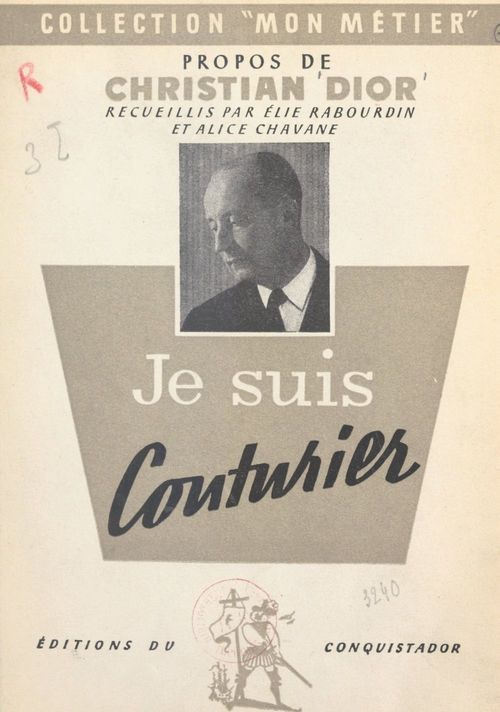 Couverture ebook de Je suis couturier, de Christian Dior