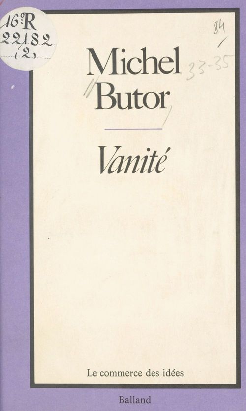 ebook cover of Vanité : Conversation dans les Alpes-Maritimes, by Henri Maccheroni, Michel Butor, Michel Launay