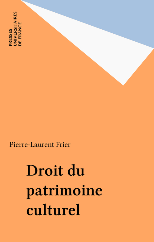 Couverture ebook de Droit du patrimoine culturel, de Pierre-Laurent Frier