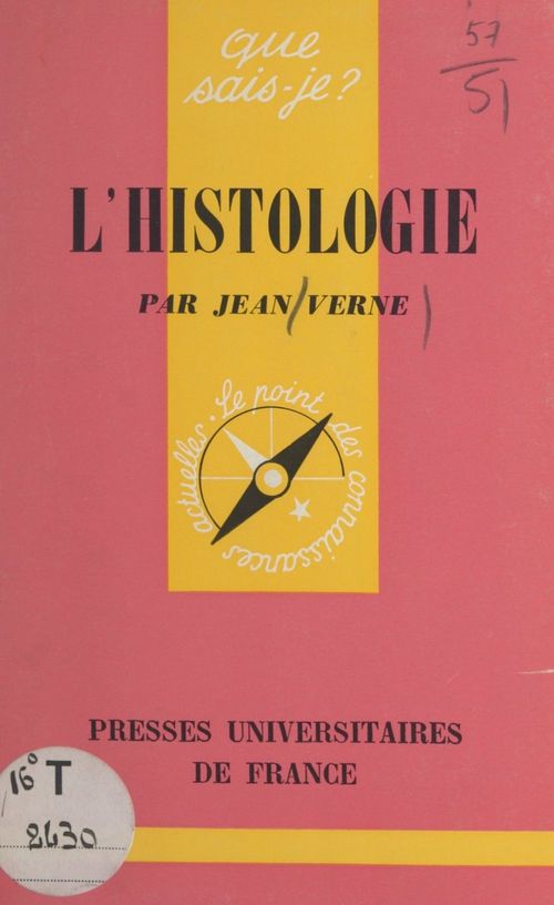 ebook cover of L'histologie, by Jean Verne