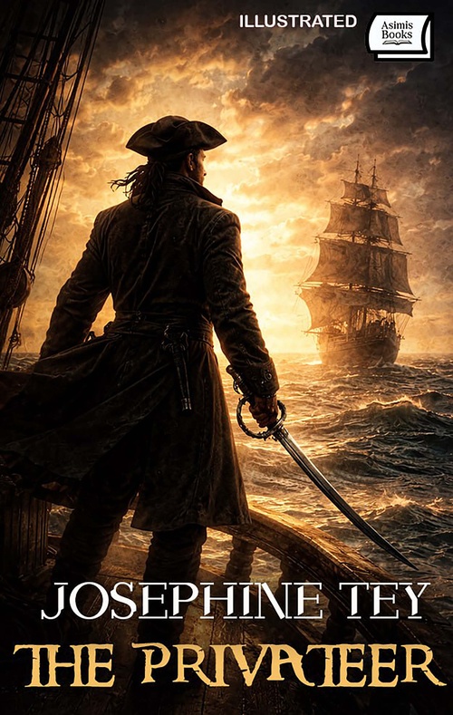 ebook cover of The Privateer. Illustrated, by Josephine Tey