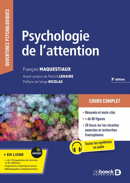 ebook cover of Psychologie de l'attention, by François Maquestiaux