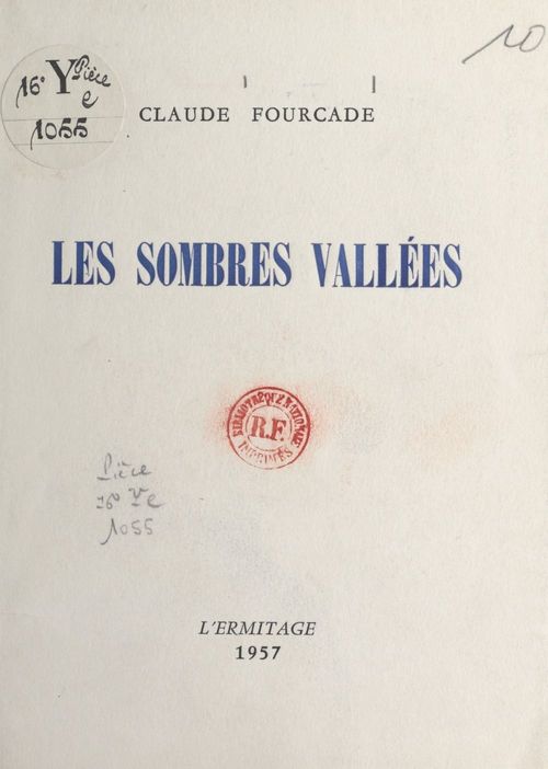 ebook cover of Les sombres vallées, by Claude Fourcade