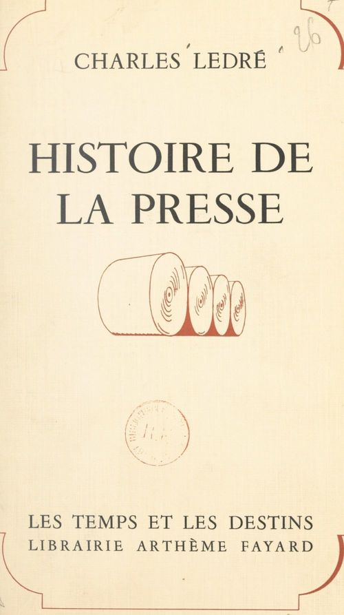 ebook cover of Histoire de la presse, by Charles Ledre