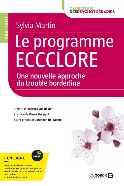 Couverture ebook de Le programme ECCCLORE, une nouvelle approche du trouble borderline, de Sylvia Martin