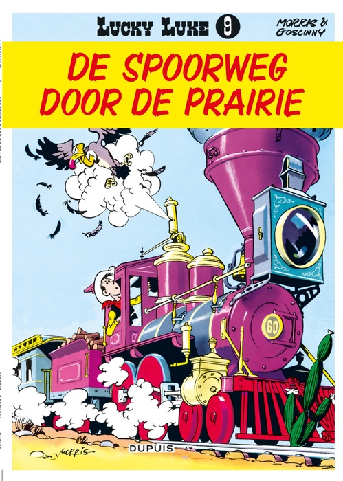 ebook cover of Spoorweg door de prairie, by René Goscinny, Morris