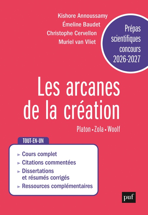 ebook cover of Prépas scientifiques concours 2026-2027 - Les arcanes de la création, by Christophe Cervellon, Muriel Van Vliet, Kishore Annoussamy, Emeline Baudet
