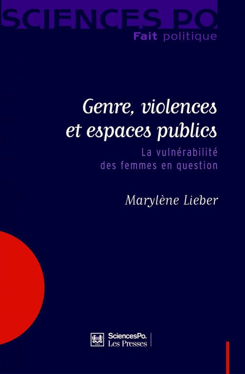 ebook cover of Genre, violences et espaces publics, by Marylène Lieber
