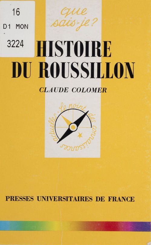 Couverture ebook de Histoire du Roussillon, de Claude Colomer