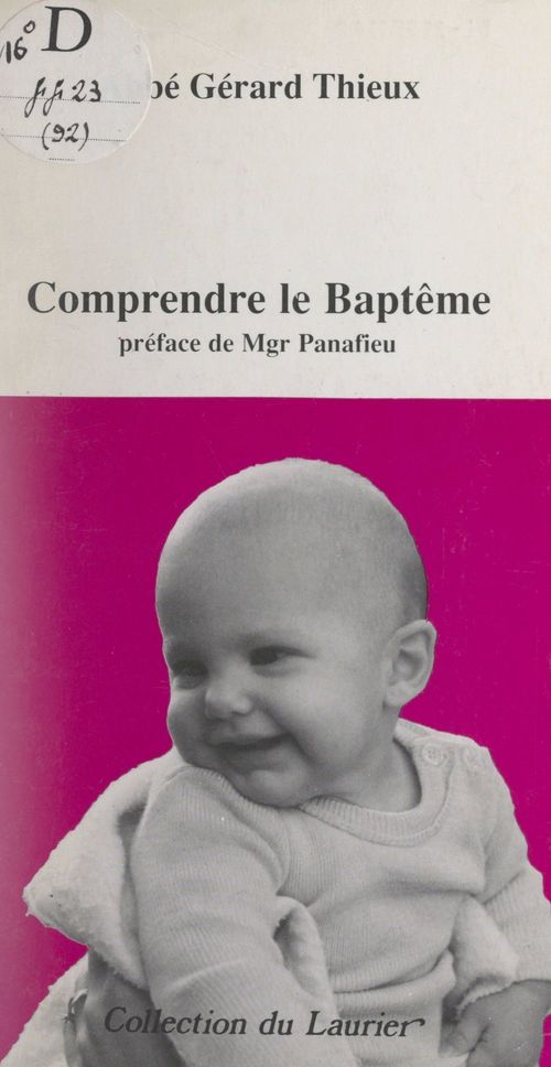 Couverture ebook de Comprendre le baptême, de Gerard Thieux