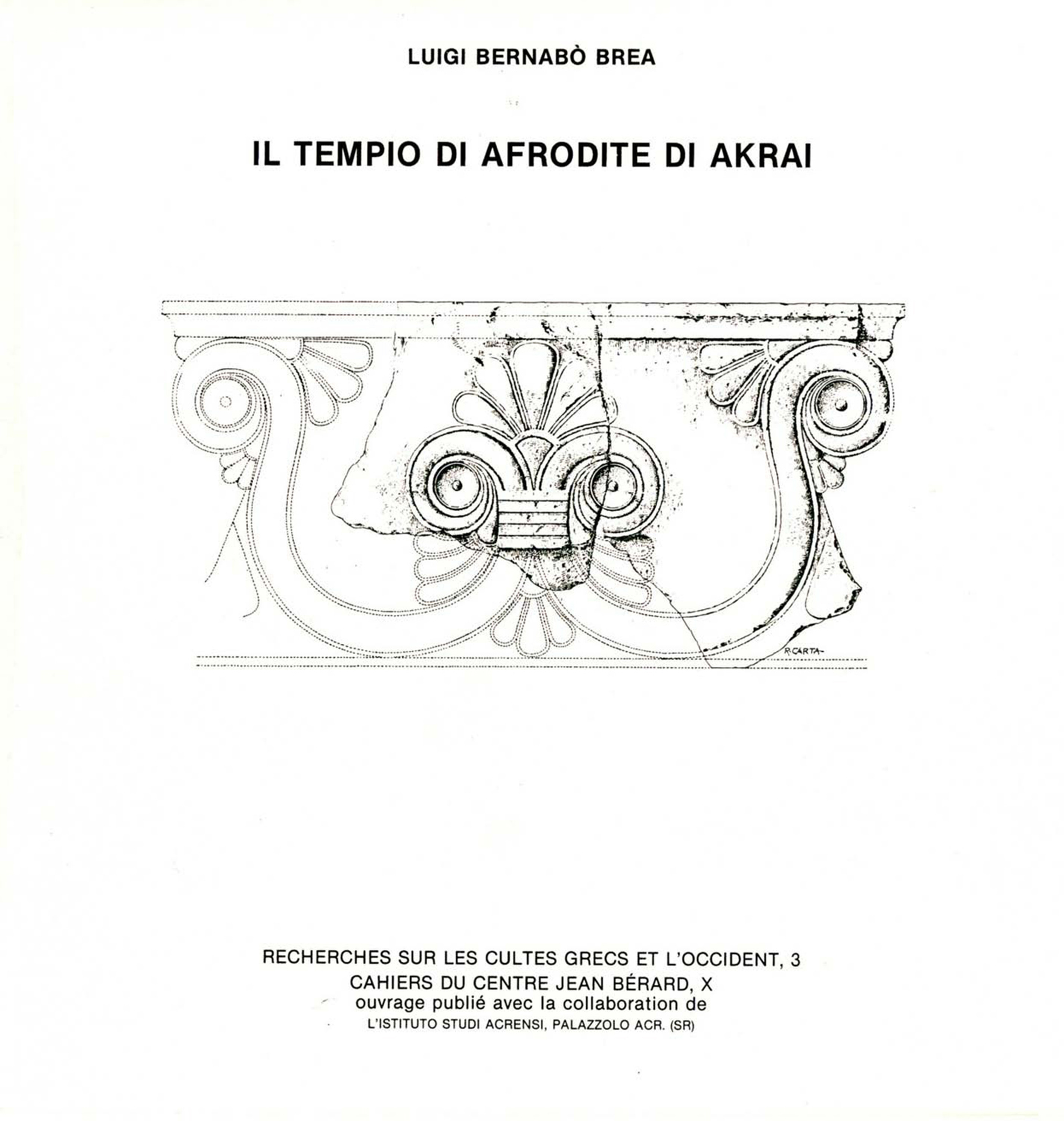 Couverture ebook de Il tempio di Afrodite di Akrai, de Luigi Bernabo Brea