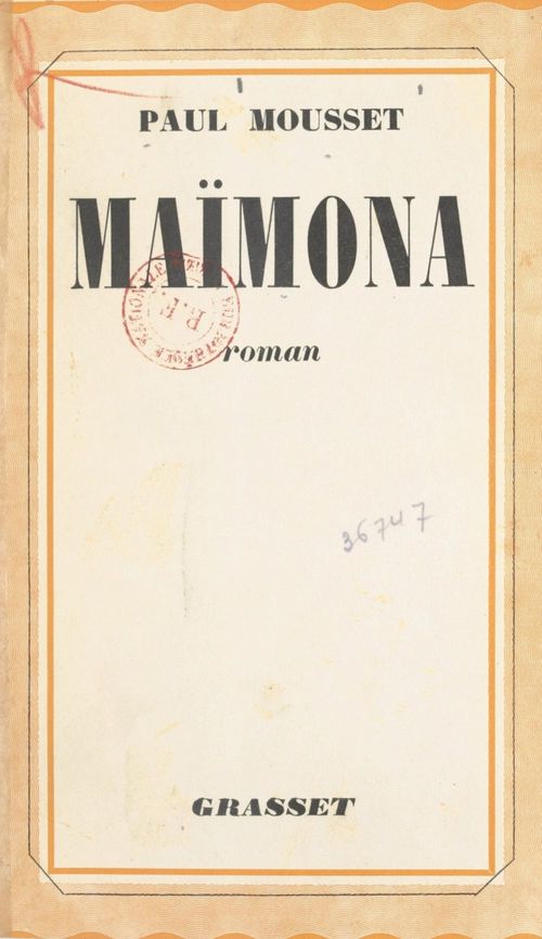 Couverture ebook de Maïmona, de Paul Mousset