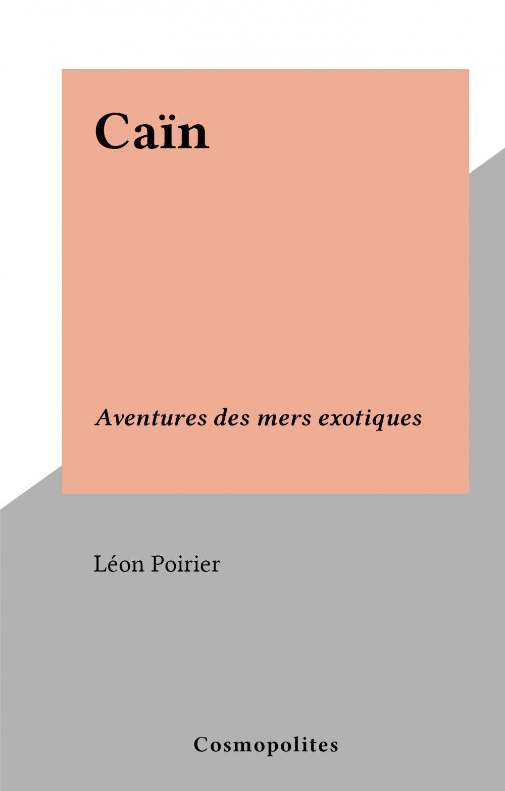 ebook cover of Caïn, by Leon Poirier