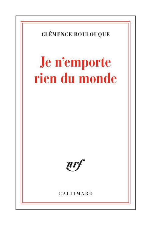 ebook cover of Je n'emporte rien du monde, by Clémence Boulouque