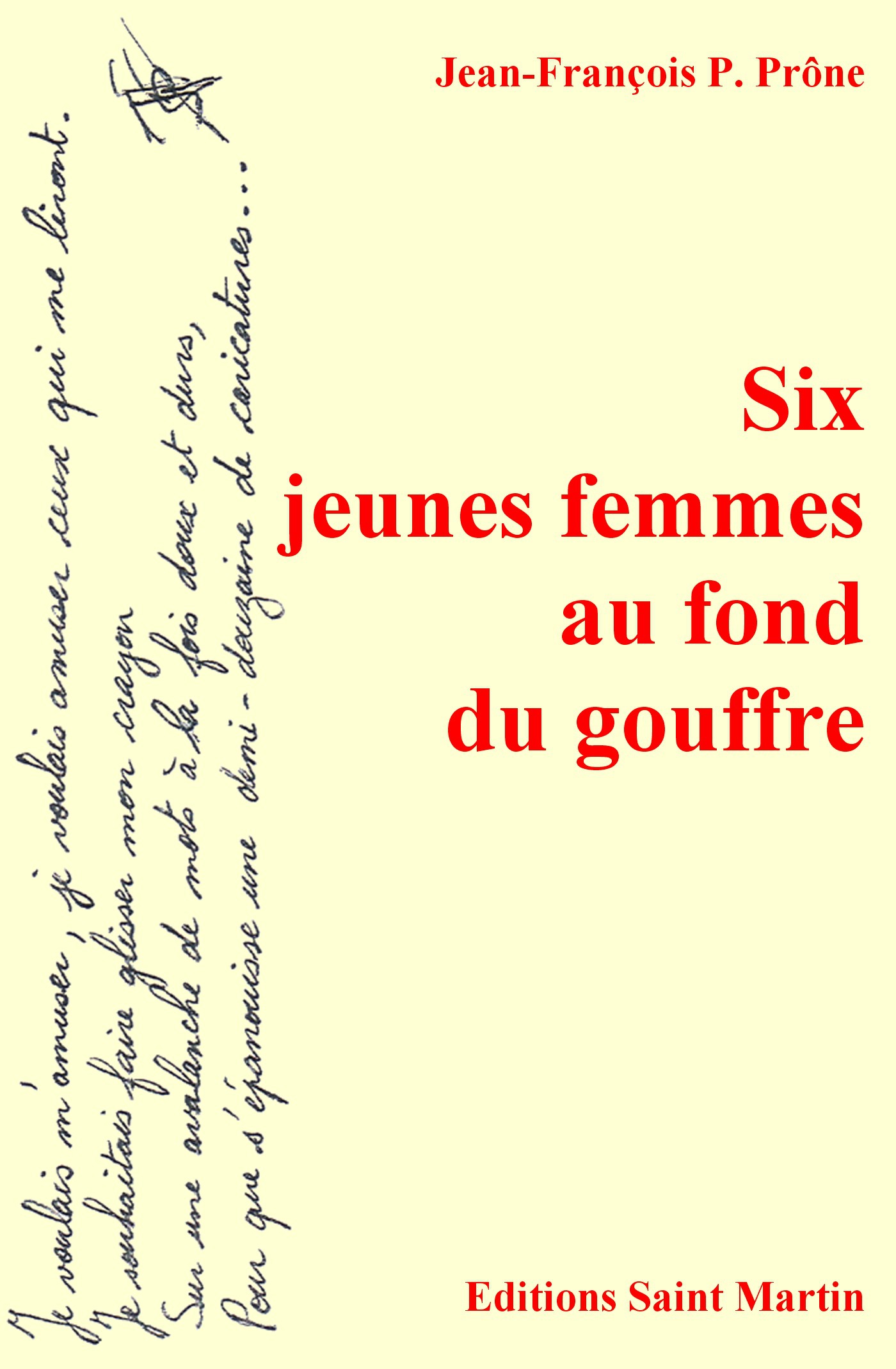 Couverture ebook de Six jeunes femmes au fond du gouffre, de Jean-françois Prône
