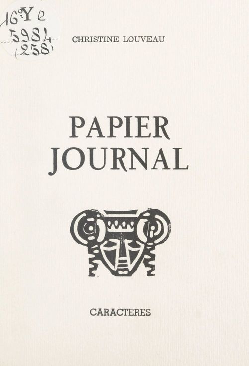 Couverture ebook de Papier journal, de Christine Louveau